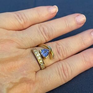 AER 14K Amethyst and Diamond Ring